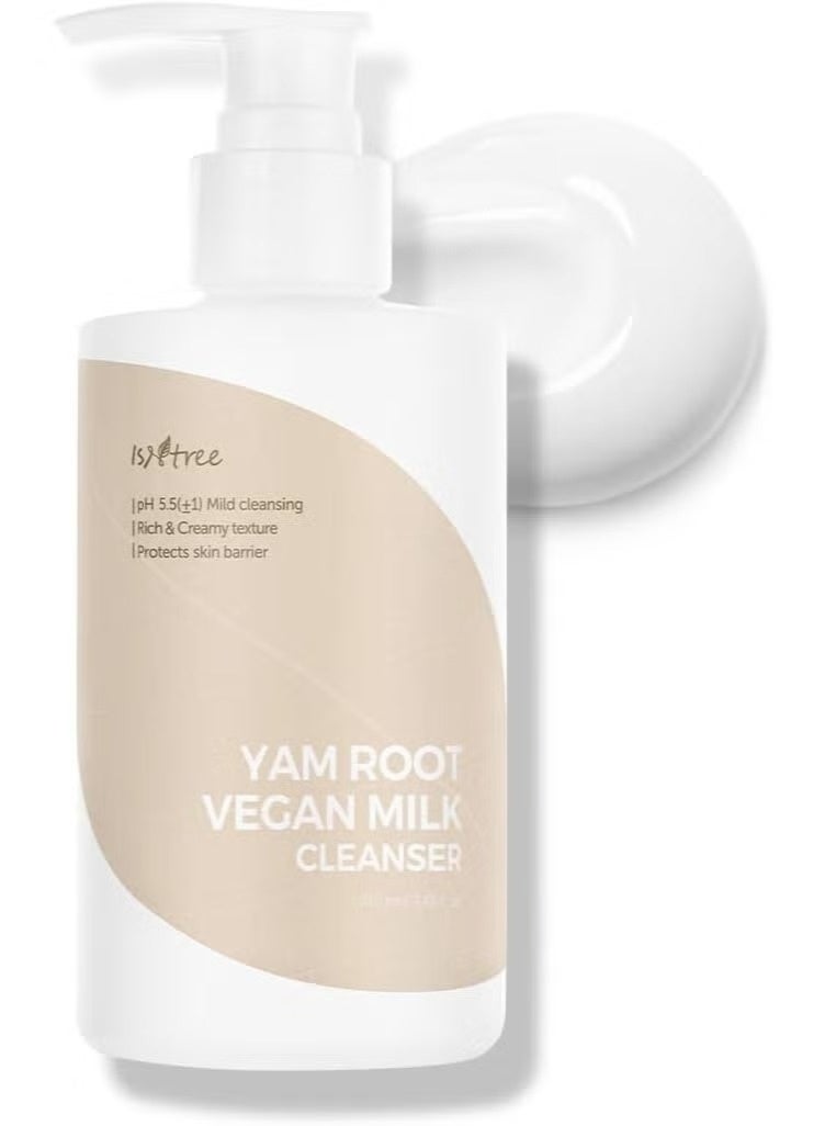 IsNtree Yam Root Vegan Milk Cleanser 220ml 7.43 fl.oz/cleanser with rich and creamy texture and protects skin barrier - Image 1