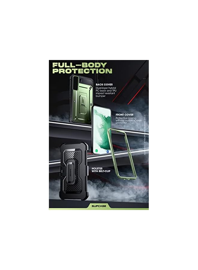 سوبكيس حافظة سلسلة Unicorn Beetle Pro لهاتف Samsung Galaxy S22 5G (إصدار 2022)، هيكل كامل بطبقة مزدوجة ومشبك حزام متين وحافظة بمسند بدون واقي شاشة مدمج (Guldan) - Image 5