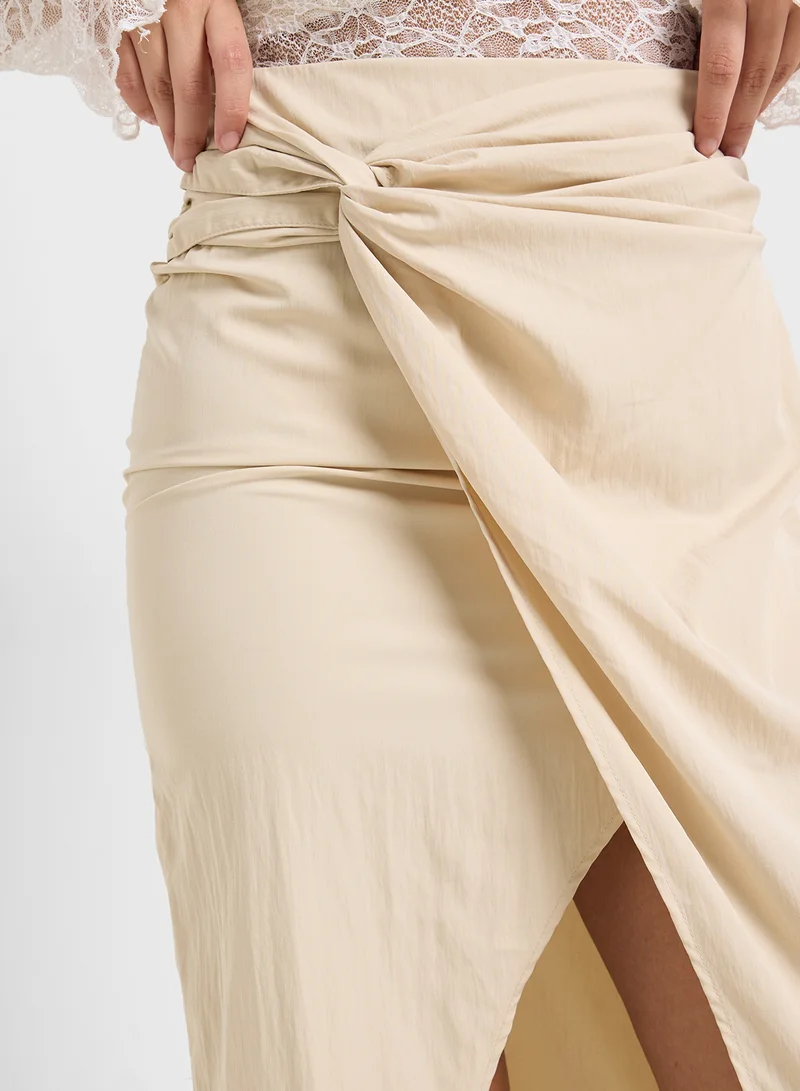 Ginger Wrap Midi Skirt