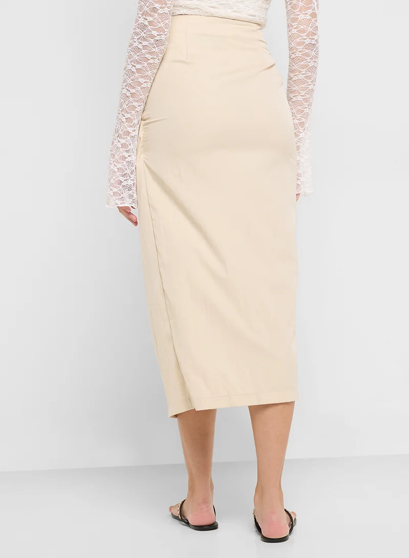 Ginger Wrap Midi Skirt