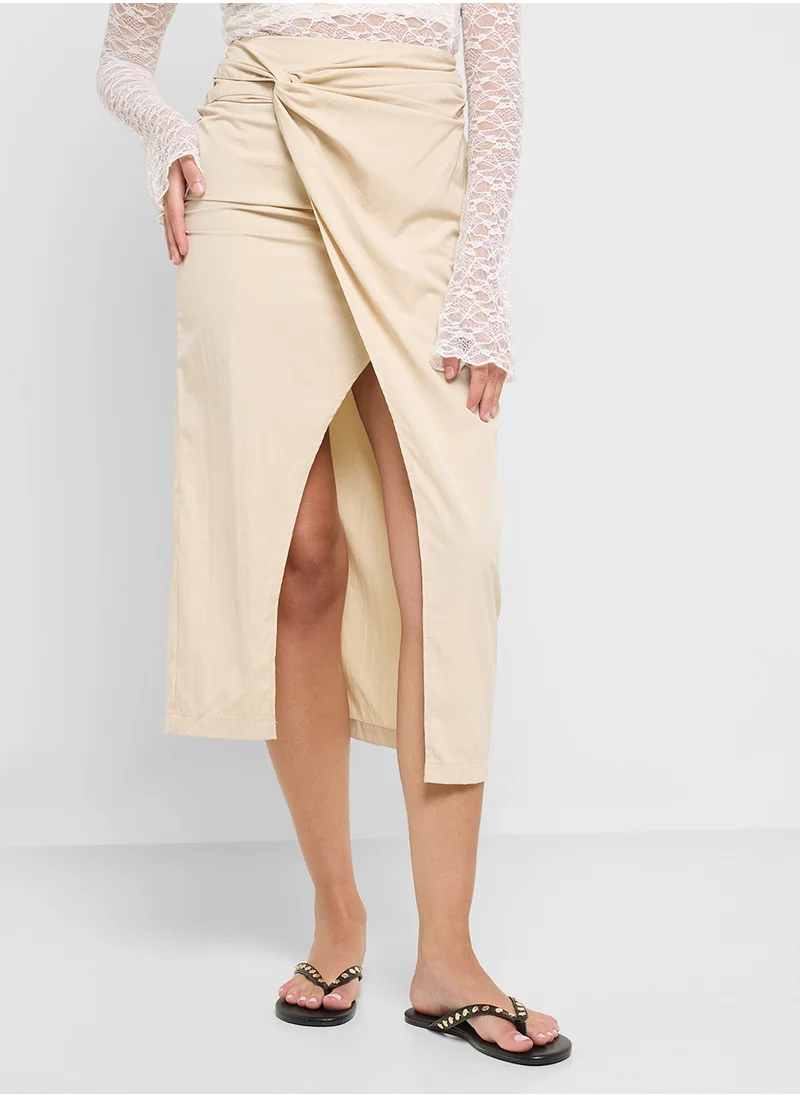 Ginger Wrap Midi Skirt