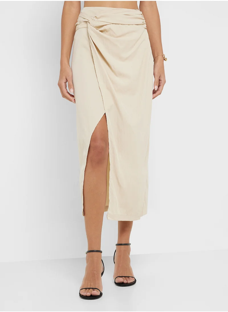 جينجر Wrap Midi Skirt