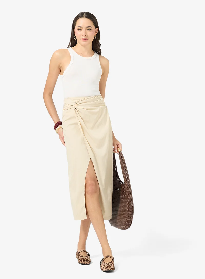 Ginger Wrap Midi Skirt