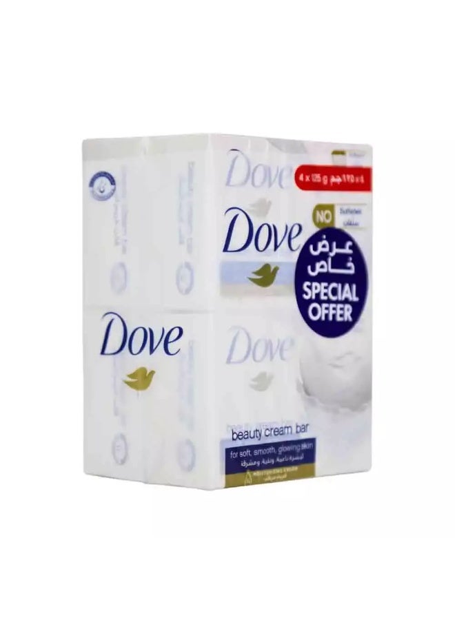Dove صابون دوف كريم الجمال لبشرة ناعمة ومتألقة - 4X125 جرام - Image 2