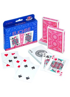 Brybelly Euchre Card Game - 2 Specialty Decks Pre-Stripped To 33 Cards For Classic American Euchre Or 32 Card 6-Player Variant - Custom Bower Jacks Card Art And Blank Counter Cards Included  - Image 1