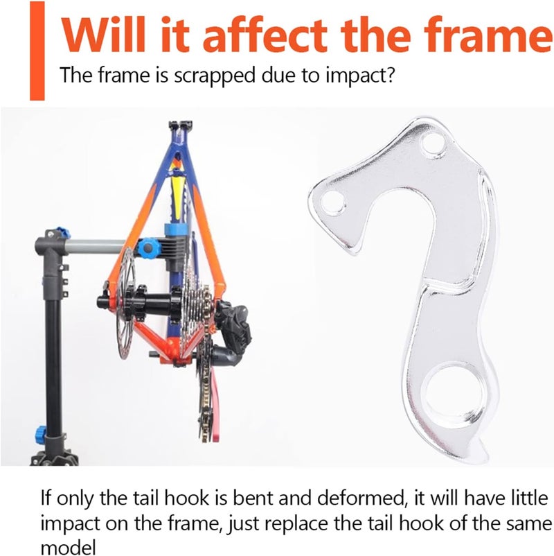 Horoper Tail hook1pc Cycling Aluminium Alloy Rear Gear Mech Derailleur Hanger Hook Dropout Frame Silver002  - Image 3