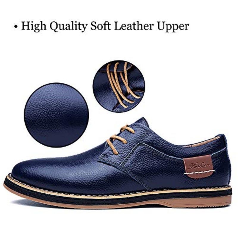 Men's Dress Shoes Genuine Cow Leather Oxfords Business Casual Shoes - Image 2