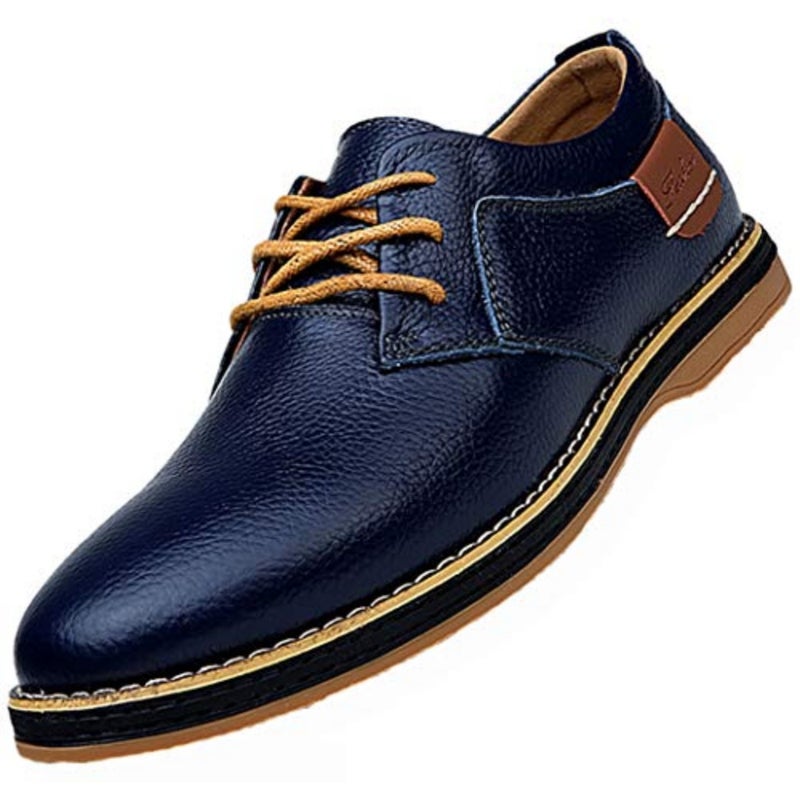 Men's Dress Shoes Genuine Cow Leather Oxfords Business Casual Shoes - Image 1