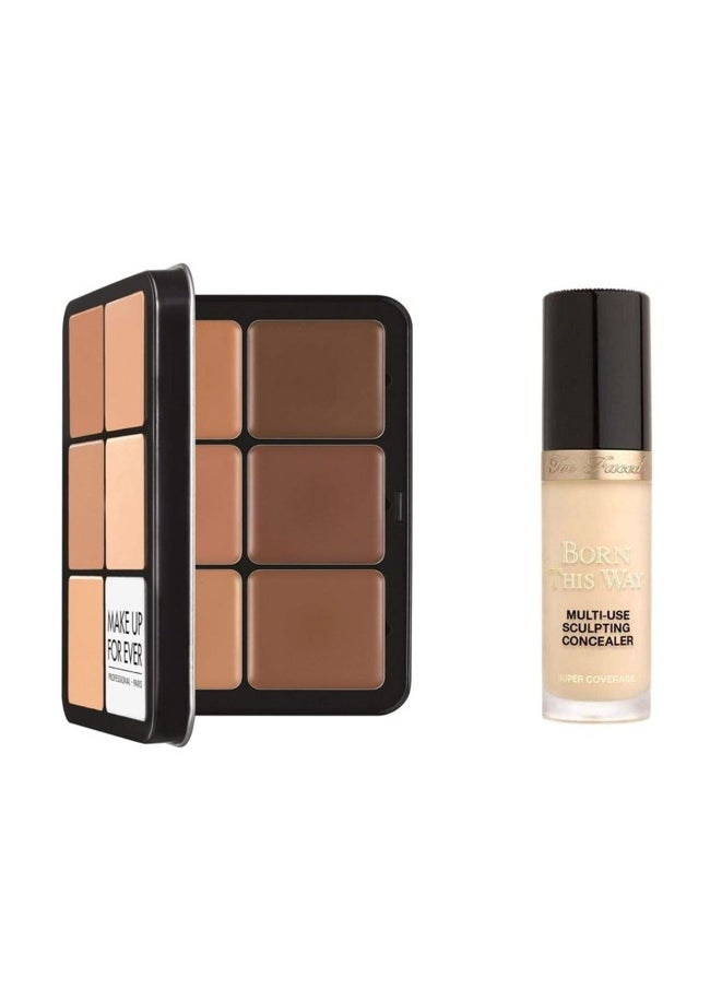 MAKE UP FOR EVER Ultra HD Multi-Color Foundation Palette + Concealer in Vanilla  - Image 1