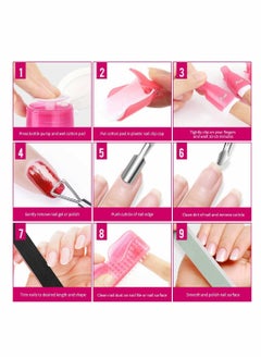 Generic Complete Nail Polish Gel Remover Kit: 100ml Remover, 500 Cotton Pads, Nail Clips, Brush, Cuticle Tools, 100/180 Files & Buffer Block  - Image 5