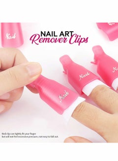 Generic Complete Nail Polish Gel Remover Kit: 100ml Remover, 500 Cotton Pads, Nail Clips, Brush, Cuticle Tools, 100/180 Files & Buffer Block  - Image 3