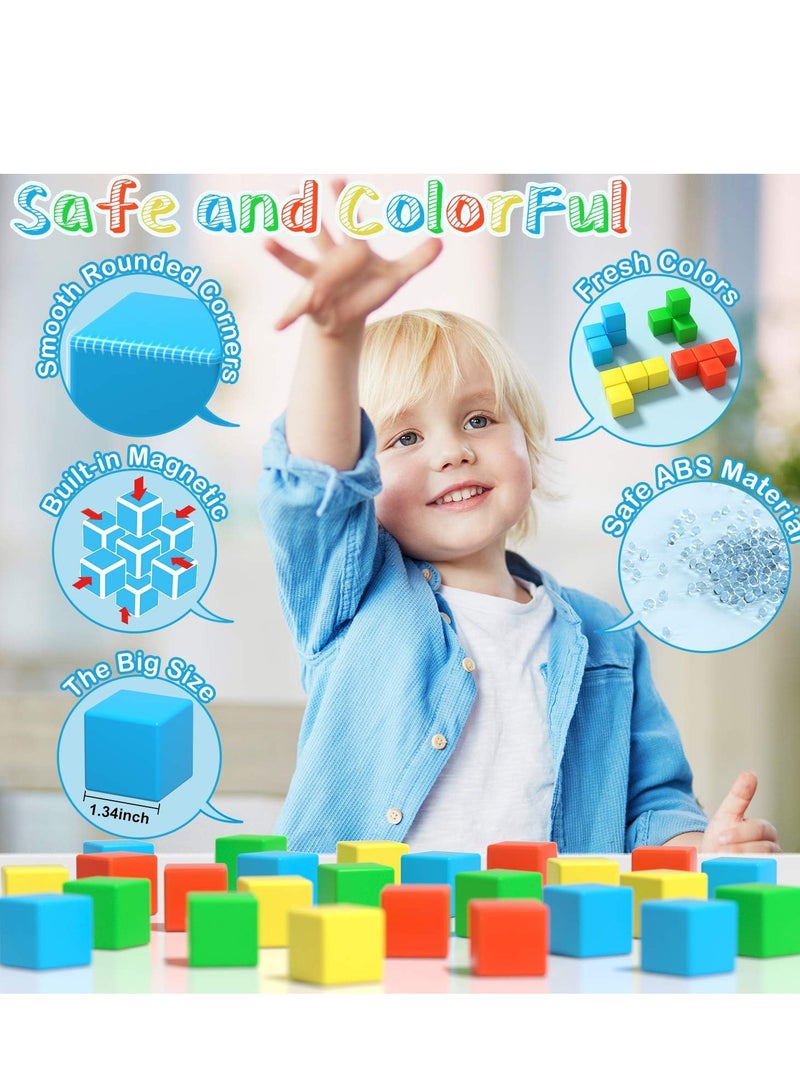 BABONA Magnetic Building Blocks, 2 Cm Small Magnetic Building Blocks, 3D Magnetic Cubes, Preschool Building Set, Sensory Montessori Toys for Children, Toddler Blocks for Boys and Girls - Image 5