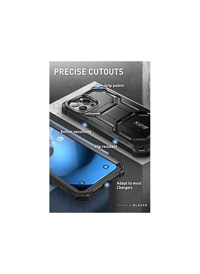I-blason - Armorbox Designed for iPhone 14 Pro Max Case 6.7'', Full-Body Rugged Kickstand Holster Protective Bumper Case with Built-in Screen Protector - Image 1
