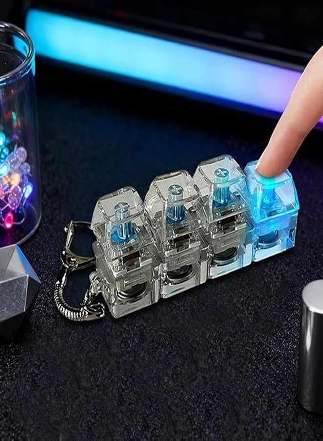 Dino's DINOS Mechanical Switch Fidget Clicker Keychain with LED Light| Switch ASMR Clicky Stress Relief Toy, Portable Keyboard Switch Tester for Gamers & Students (1 Piece) - Image 3