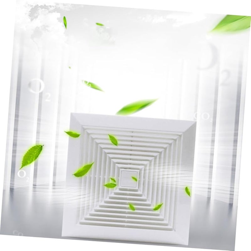 مروحة تهوية حمام بيضاء لسقف وجدار المطبخ والمرحاض بدون قطع تركيب تصميم سلس - Image 3