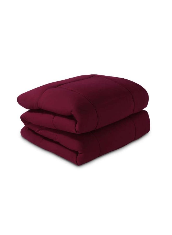 Pan Home Essence Reversible Comforter 200x240cm - Burgundy - Image 5