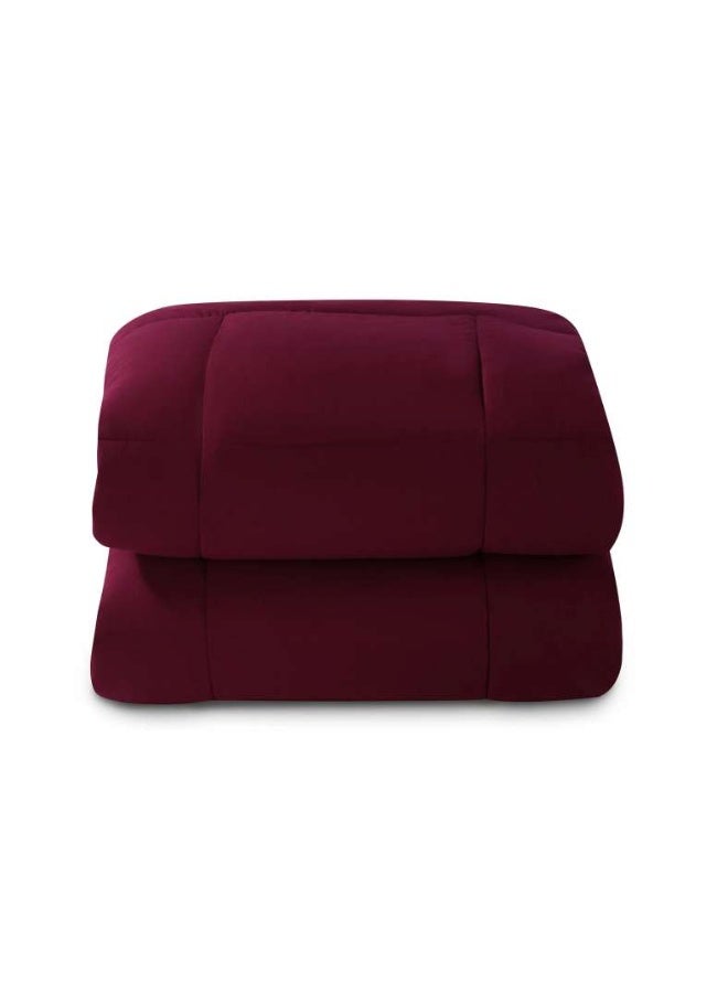 Pan Home Essence Reversible Comforter 200x240cm - Burgundy - Image 4