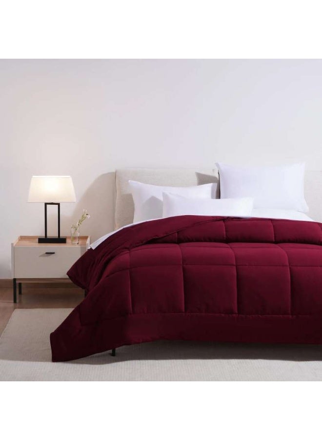 Pan Home Essence Reversible Comforter 200x240cm - Burgundy - Image 1