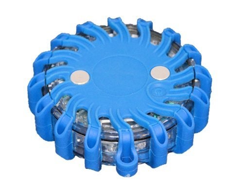 CISUNG RPF16LLM6 6EA 9-Functions Case Rechargeable Portable 16 LED Power Flare Power-Markers Roadside Emergency Magnetic - Blue - Image 4