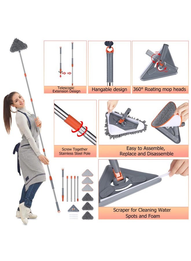 HoMerit Wall Cleaner, 85'' Wall Mop with Long Handle - Image 2
