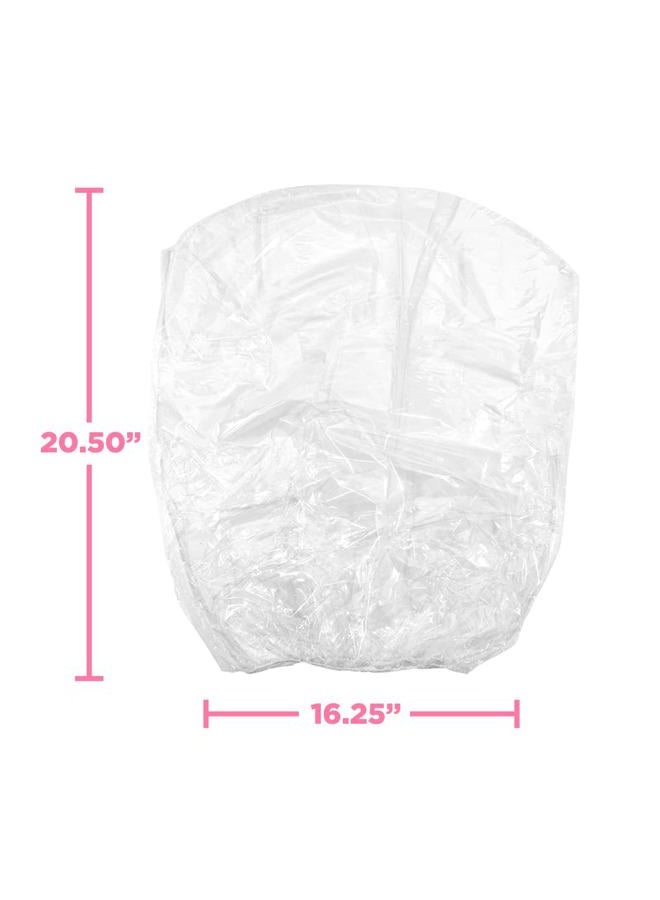 Adama أغطية معالجة الاستحمام القابلة للاستخدام مرة واحدة، حجم XX-كبير للمعالجة، والتكييف، والاستحمام للشعر الكثيف، تحمي تسريحات الشعر الطويلة، 10 أغطية قابلة للاستخدام مرة واحدة، شفافة - Image 4