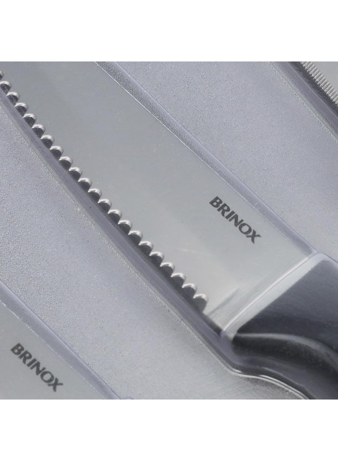 BRINOX طقم سكاكين برينوك كروس من الفولاذ المقاوم للصدأ 9 قطع (2556/517) - Image 4