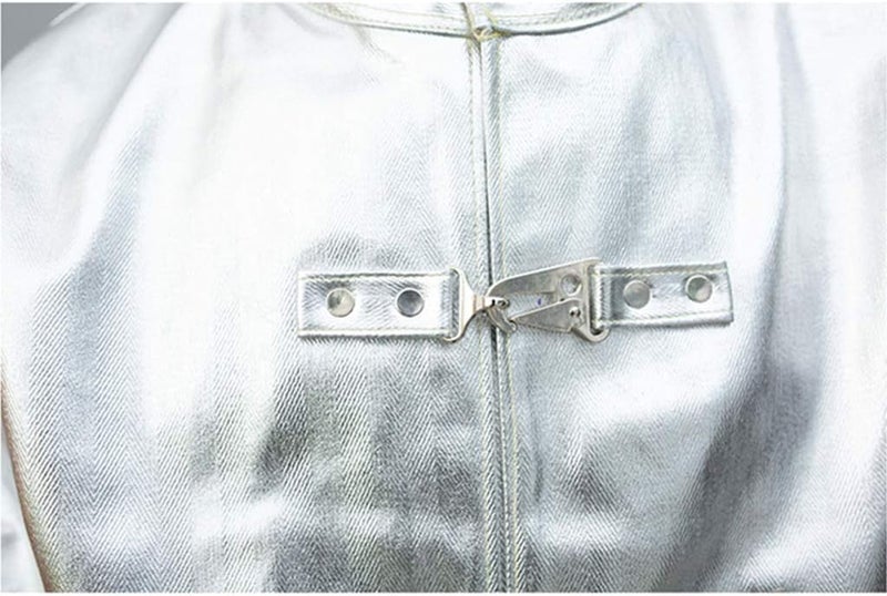 cheekyglo Heat Resistant Insulation Suit Anti Thermal Radiation Suit 10001200 degree Fireproof flameproof Composite Aluminium Foil Aramid Cloth Firefighter Uniform(XXL) - Image 2