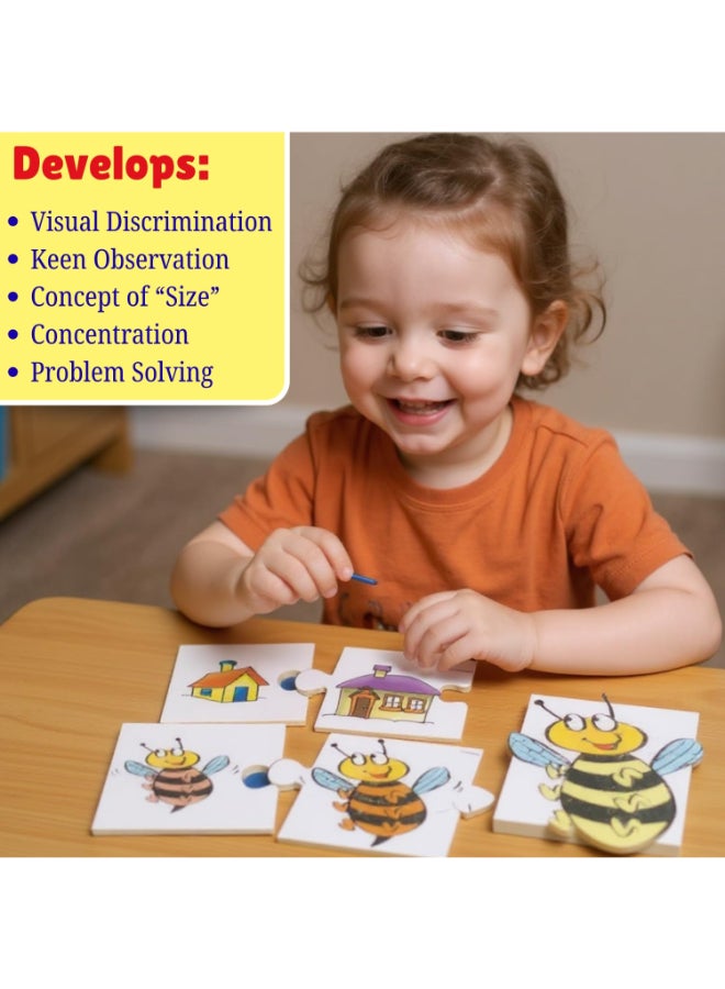 Creative's Creative’s Smart Small to Big Jigsaw Puzzles Educational Games - Montessori Learning Game, Size Recognition & Sorting Skills, Educational Toys Gift for Boys & Girls Ages 4 & Up - Image 4