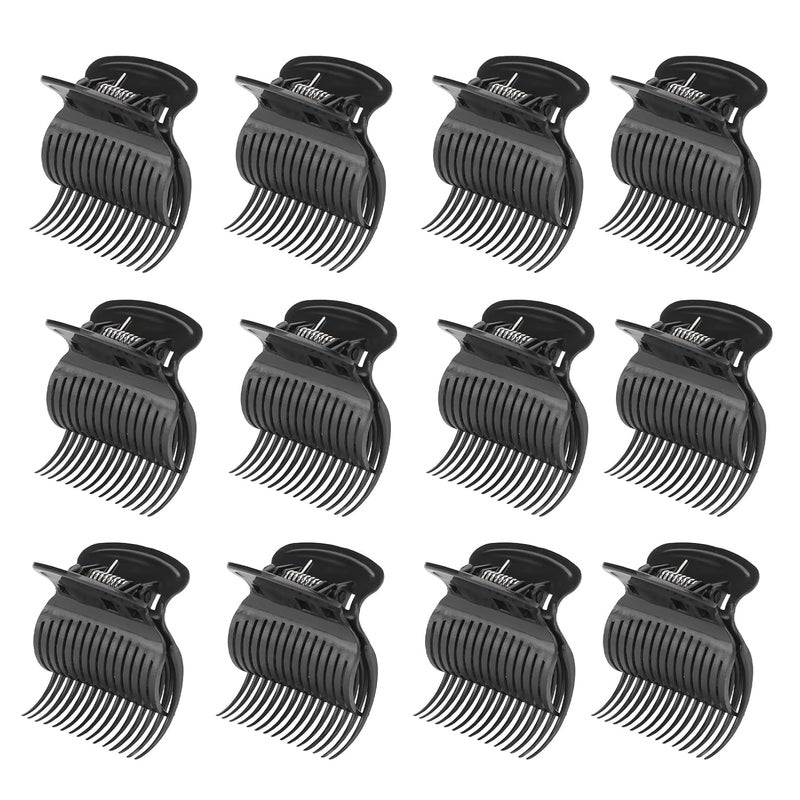 klarako Hot Roller Clips,12pcs Hot Roller Clips for Hair Curler Claw Clip Replacement Hair Section Styling,Jumbo Hair Rollers holding Women Girls Hair Section Styling - Image 1