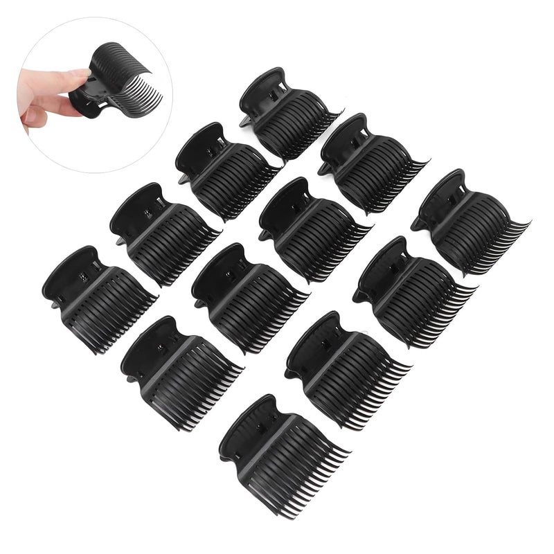 klarako Hot Roller Clips,12pcs Hot Roller Clips for Hair Curler Claw Clip Replacement Hair Section Styling,Jumbo Hair Rollers holding Women Girls Hair Section Styling - Image 3
