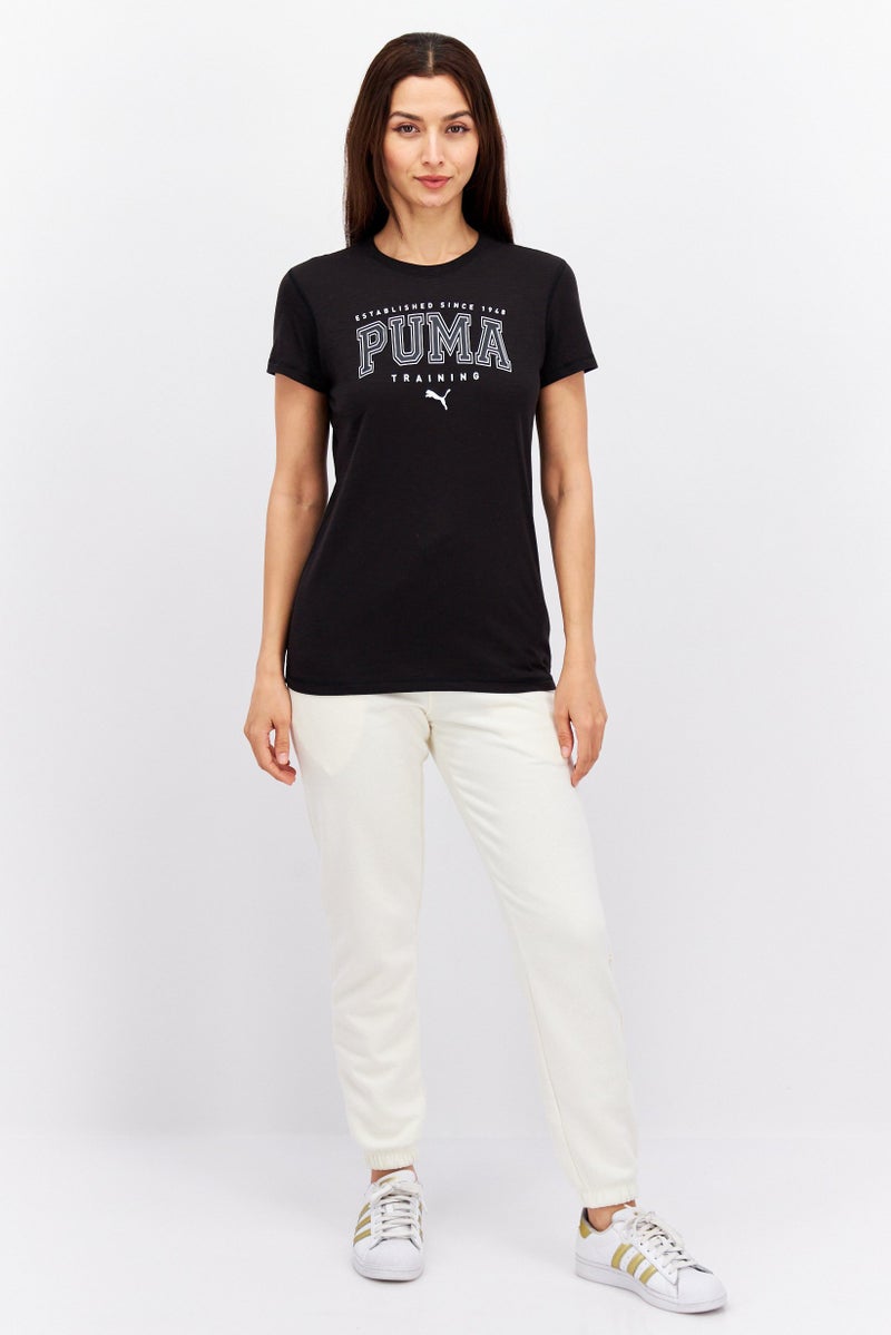 PUMA Women Sportswear Fit Training T-Shirt, Black/White  - Image 2