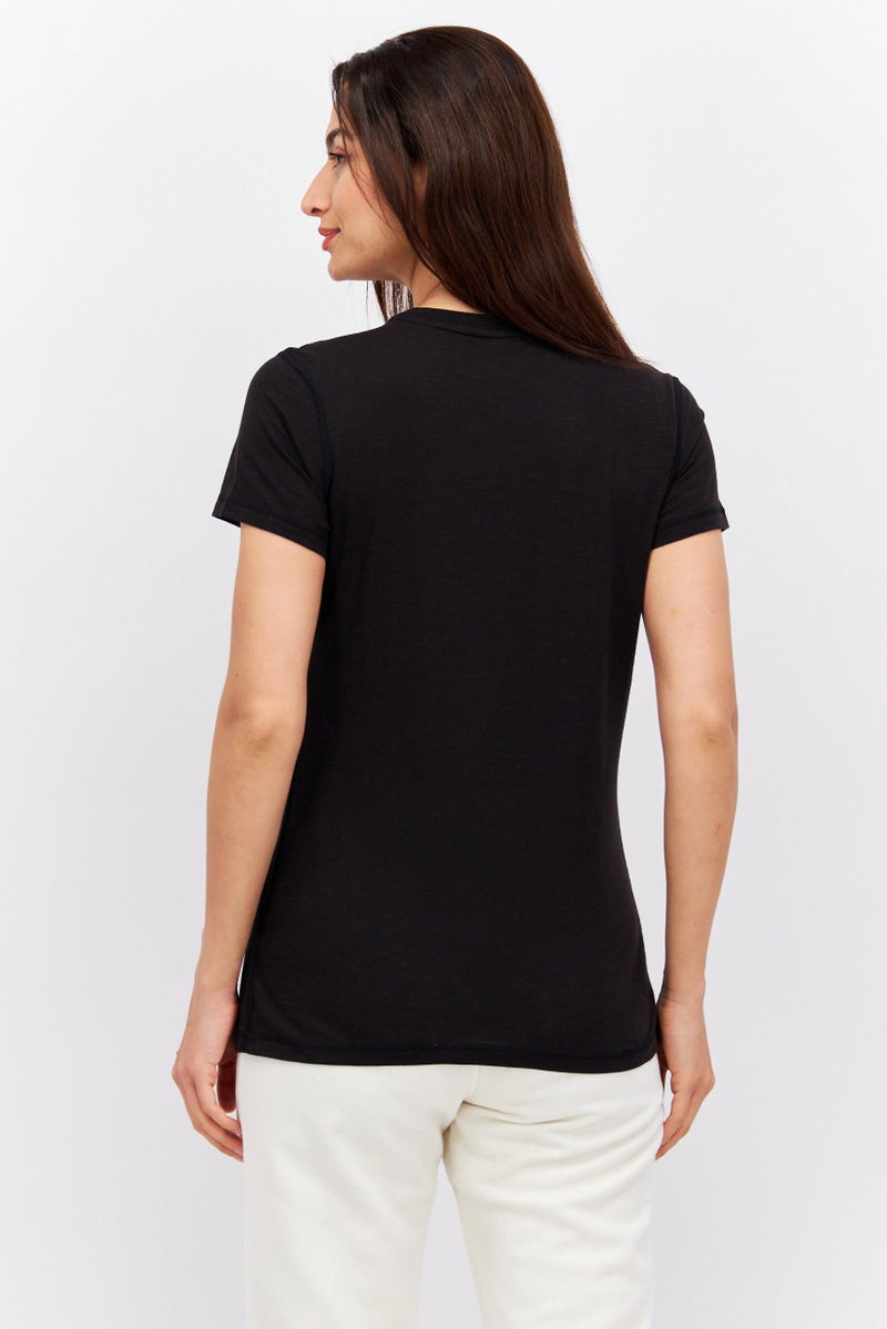 PUMA Women Sportswear Fit Training T-Shirt, Black/White  - Image 4
