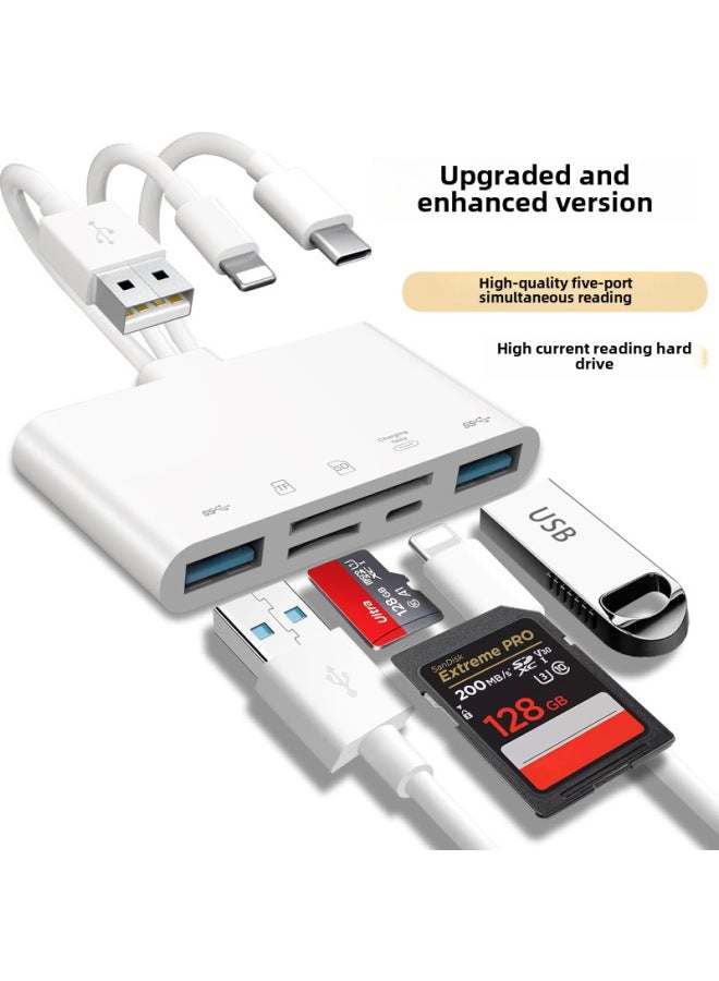 Akino For Apple Android Huawei Card Reader Sd Card Mobile Phone Otg All-in-one Type-c Card Reader Usb Four-in-one - Image 1