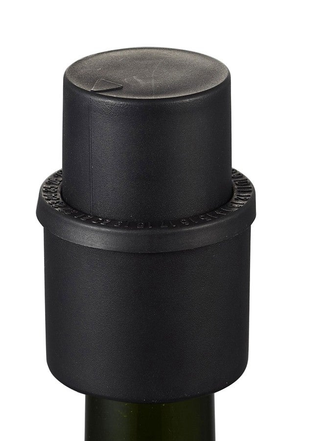 Visol 2-in-1 Soda Bottle Pump Stopper, Black - Image 1