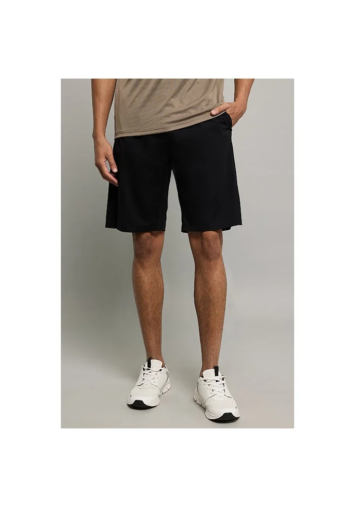 أر أند بي Solid Active Shorts with Drawstring Waist