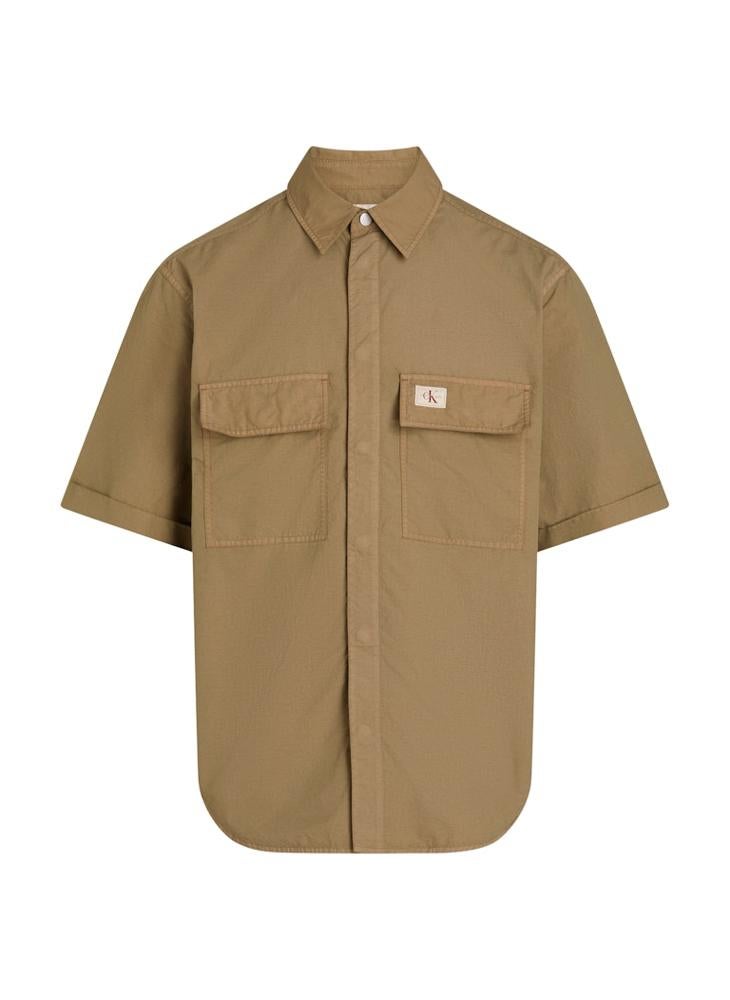 Calvin Klein Jeans Garment Dye Cotton Short Sleeve Shirt  - Image 5