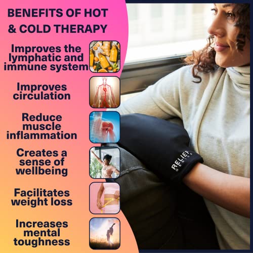 CTR BAND Relief Genius Hand Ice Pack Cold Therapy for Hands Ice Gloves for Chemo Neuropathy Arthritis Injuries and Working Hands Includes 2 Mittens and 4 Reusable and Flexible Gel Ice Packs SM Black - Image 5