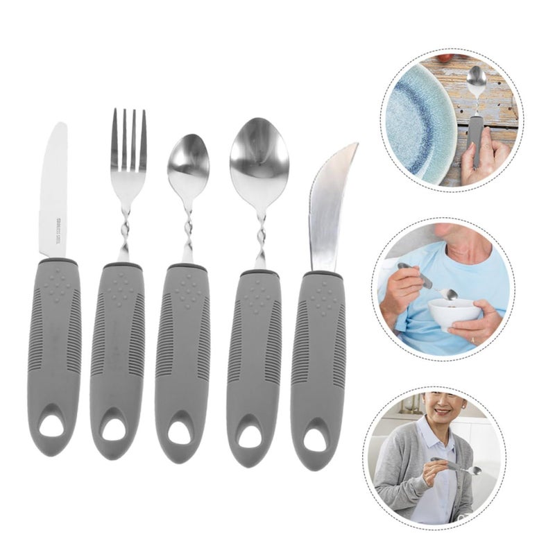 Beaupretty Adaptive Eating Utensils For Elderly Easy Clean Ergonomic Comfort Grip Self Feeding Aid - Image 4