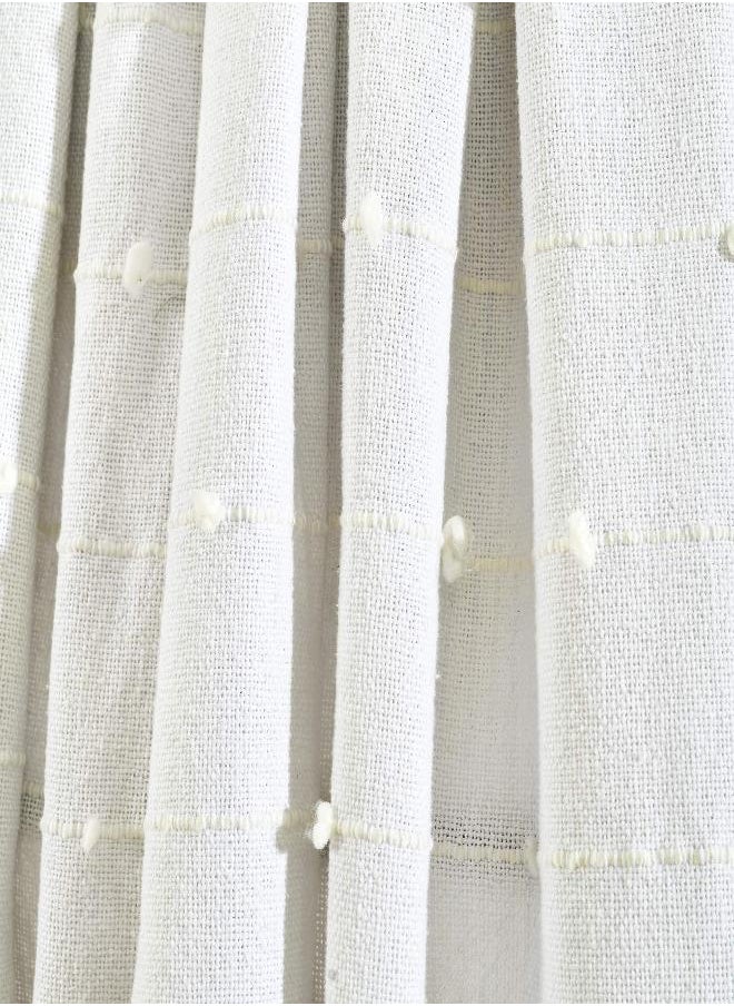 Lush Decor Boho Tufted Cotton Woven Tassel Fringe Throw Blanket, White