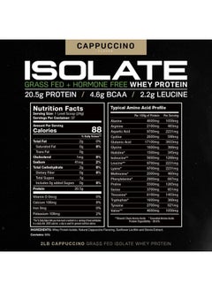 Muscle Feast Grass-Fed Whey Protein Isolate, All Natural Hormone Free Pasture Raised, Cappuccino, 5Lb (94 Servings)  - Image 4