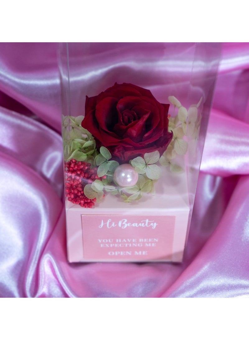 Sofia Nature Infinity Rose with Transparent Gift Bag - Image 5