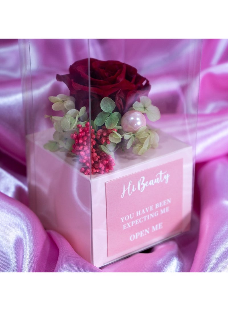 Sofia Nature Infinity Rose with Transparent Gift Bag - Image 4