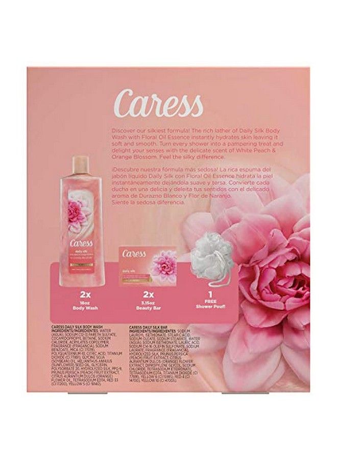 Caress Daily Silk Bar Soap & Hydrating Body Wash Gift 4 Count - Image 3