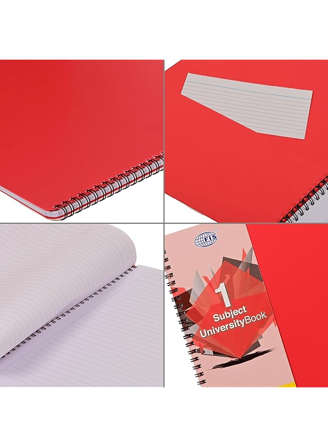 erorex University Book Spiral Pp Neon Soft Cover 1 Subject A4 Size 210X297Mm 40 Sheets Red Color Fsub1Sppre - Image 3