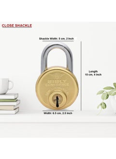 AUTHENTIC AK BEBLY Industries Confidence Brass 68 MM Padlock with 4 Keys  - Image 2