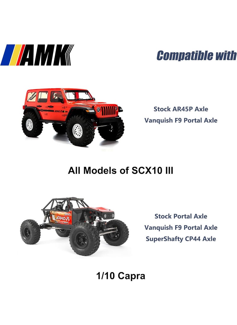 AMK - AMK SCX10 III Brass Kit 11lb 19 Capra Steering Knuckle Front Caps Rear Portal Axle Housing for 110 RC Crawler Axial SCX10 Upgrades AR45P UTB10 Vanquish F9 CP44 - Image 1