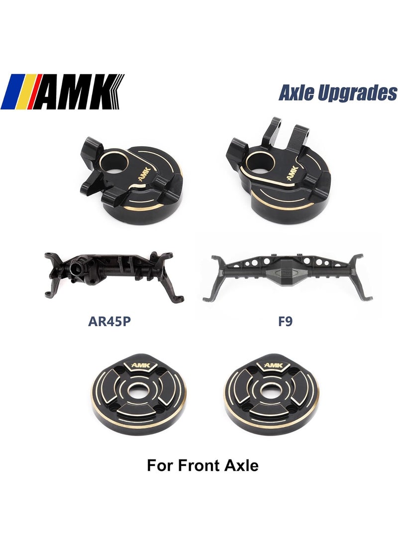 AMK - AMK SCX10 III Brass Kit 11lb 19 Capra Steering Knuckle Front Caps Rear Portal Axle Housing for 110 RC Crawler Axial SCX10 Upgrades AR45P UTB10 Vanquish F9 CP44 - Image 1