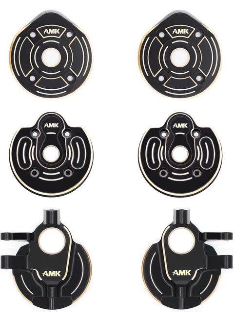 AMK SCX10 III Brass Kit 11lb 19 Capra Steering Knuckle Front Caps Rear Portal Axle Housing for 110 RC Crawler Axial SCX10 Upgrades AR45P UTB10 Vanquish F9 CP44