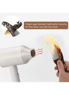 EXCEART Xceart 2Pcs Buffalo Ox Horn Comb Handmade Engraving Anti Static Detangling Hair Massage Horn Comb For Men Women Kids (Random Color)  - Image 5