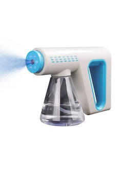 Nano Atomizer Sprayer Wireless Blue Light Handheld Rechargeable Disinfectant Fogger Machine 300ml/11oz Capacity 2 Levels Adjustment Sanitizing Fogger Sprayer Nano Spray Machine Humidifier